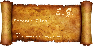 Serényi Zita névjegykártya